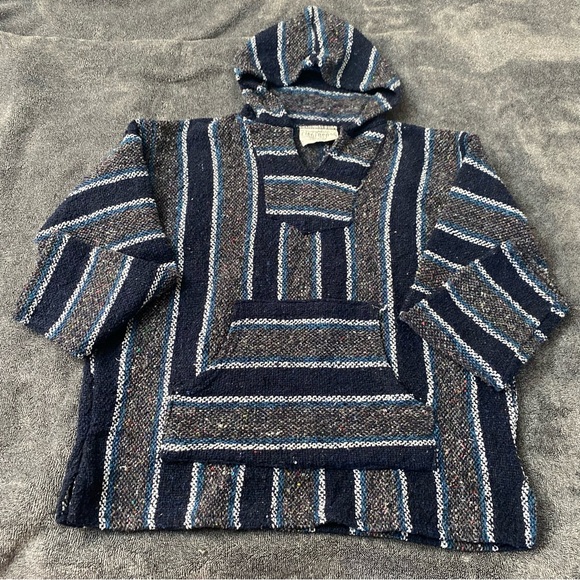 Cienfuegos Boho Striped Hooded Baja Hoodie Size Medium - Picture 2 of 7